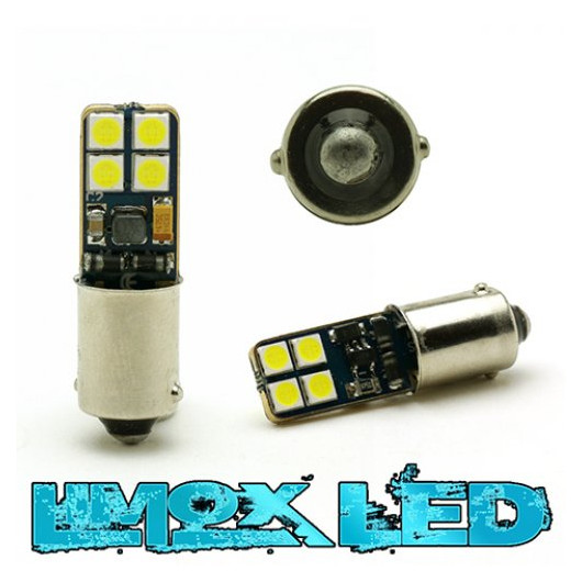 Metalsockel T4W Ba9s 8x 3030 SMD Weiß Canbus