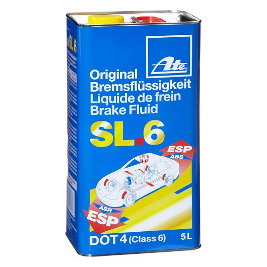 ATE Original Bremsflüssigkeit SL.6 DOT 4 - 5 Liter - Bremsflüssigkeit DOT 4  - Bremsflüssigkeit - Pflege & Wartung 