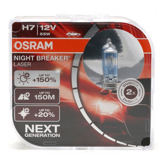 Osram H7 NIGHT BREAKER® LASER Next Generation 12V 55W PX26d Duobox - H7 -  Xenon Optik Birnen - Lampen/LED 