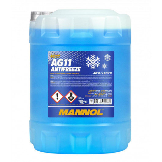 Mannol Kühlerfrostschutz Antifreeze AG11 -40 longterm Fertigmischung 10l Kanister