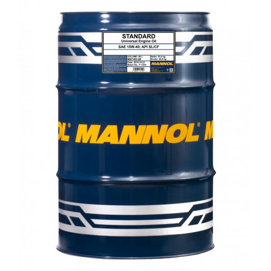 Mannol Standard 15W-40 Motoröl 60l Fass