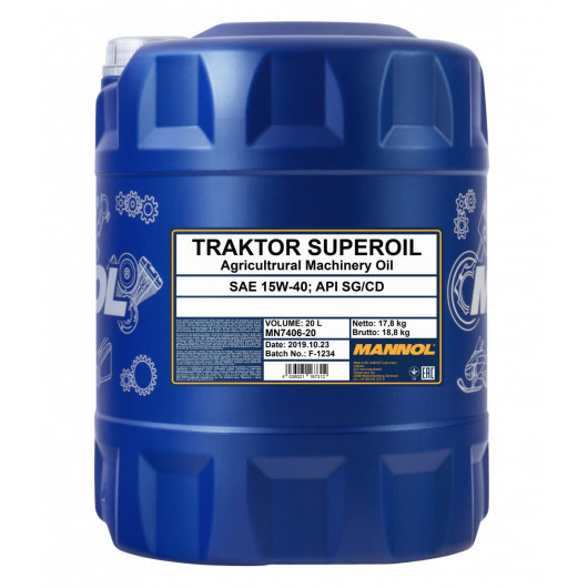 MANNOL Traktor Superoil 15W-40 20l Kanister