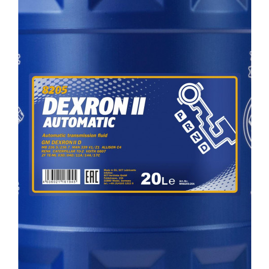 Mannol dexron ii automatic