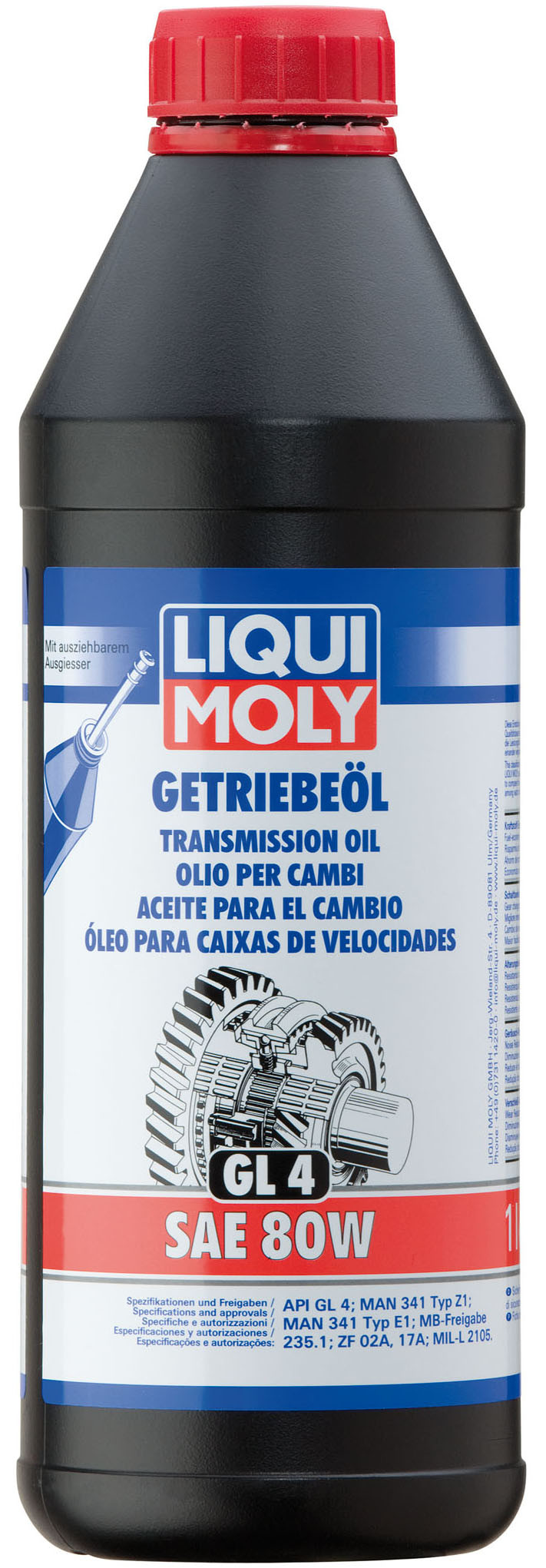 Liqui Moly  Getriebeöl (GL4) SAE 80W 1l