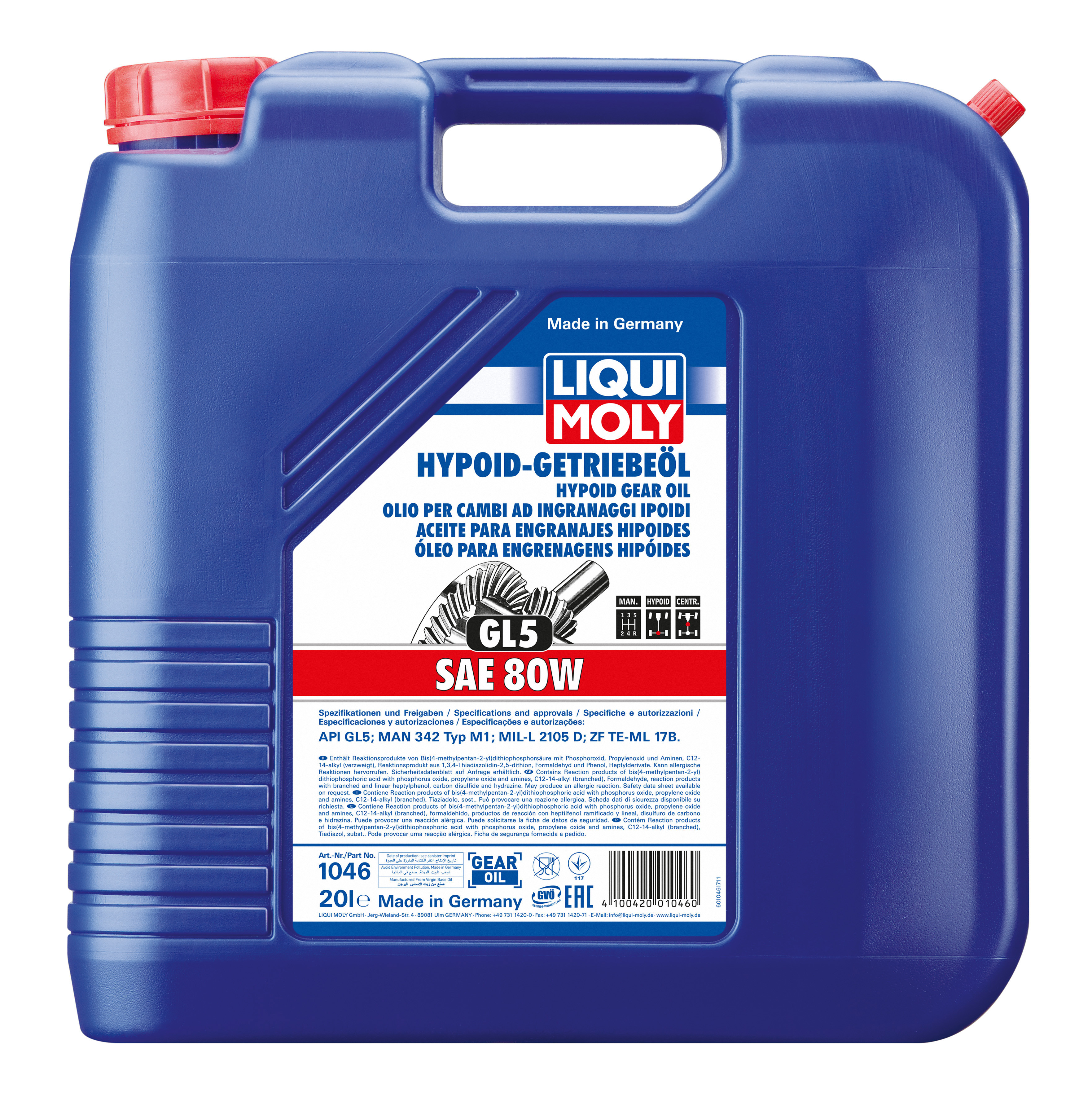 Liqui Moly Hypoid Getriebeöl GL5 SAE 80W 20l