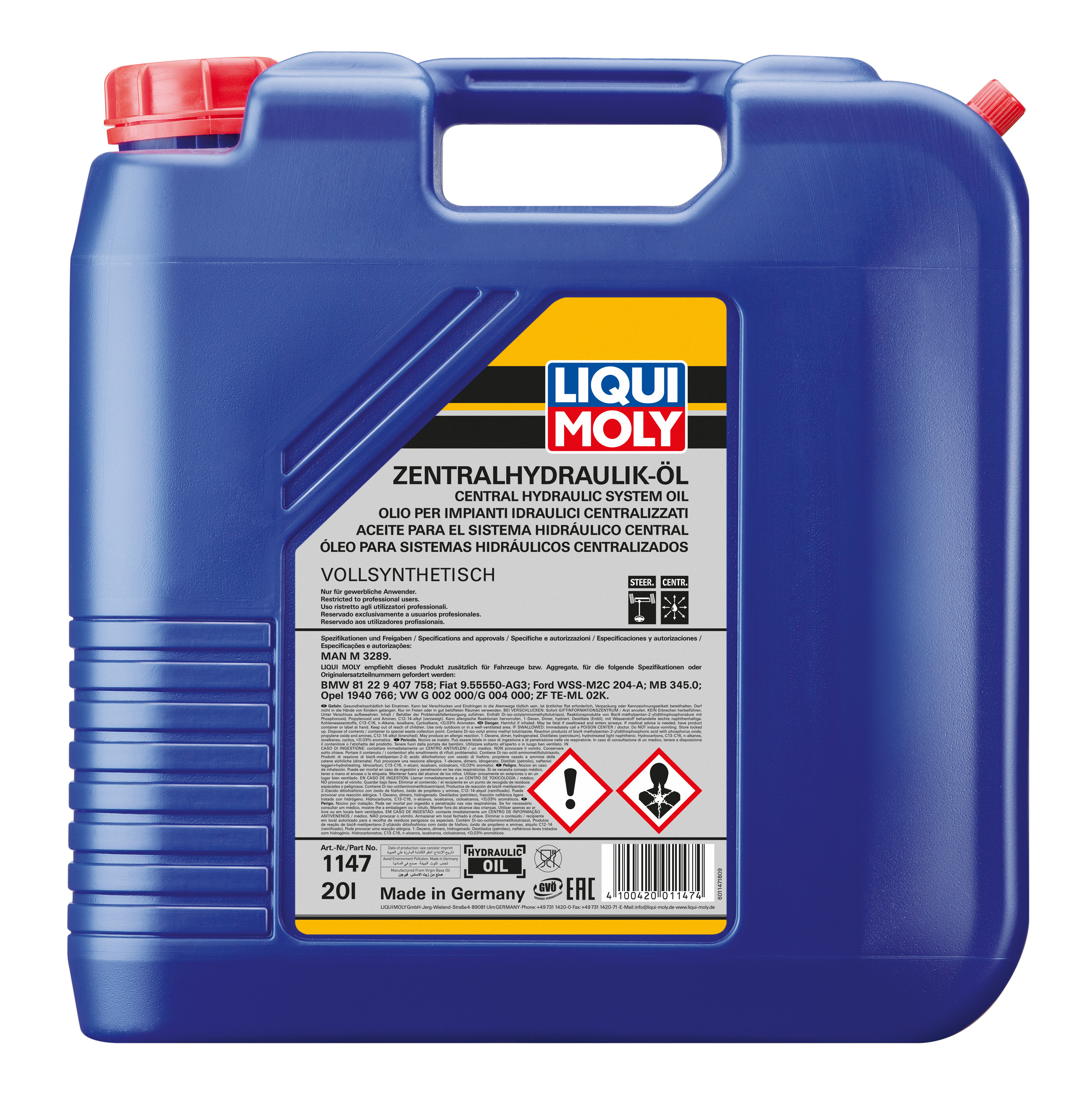 Liqui Moly 1147 Zentralhydraulik-Öl 20l - Zentralhydrauliköl ...