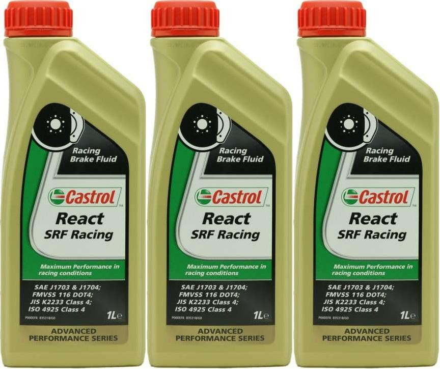 Castrol React SRF Racing Bremsflüssigkeit 3x 1l = 3 Liter