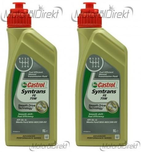Castrol Syntrans FE 75W Schaltgetriebeöl 2x 1l = 2 Liter