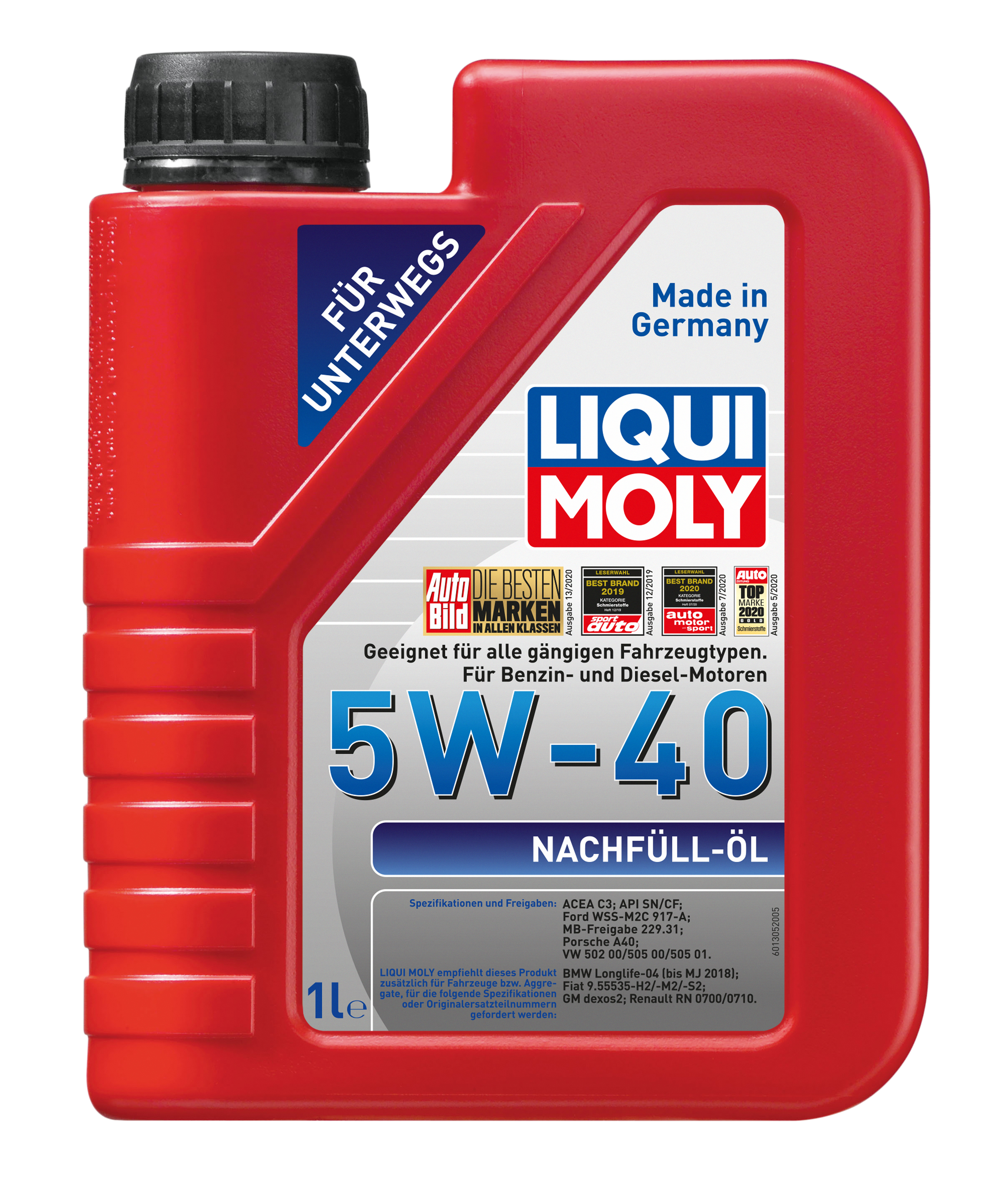 Liqui Moly Nachfüll Öl 5W-40 Motoröl 1l