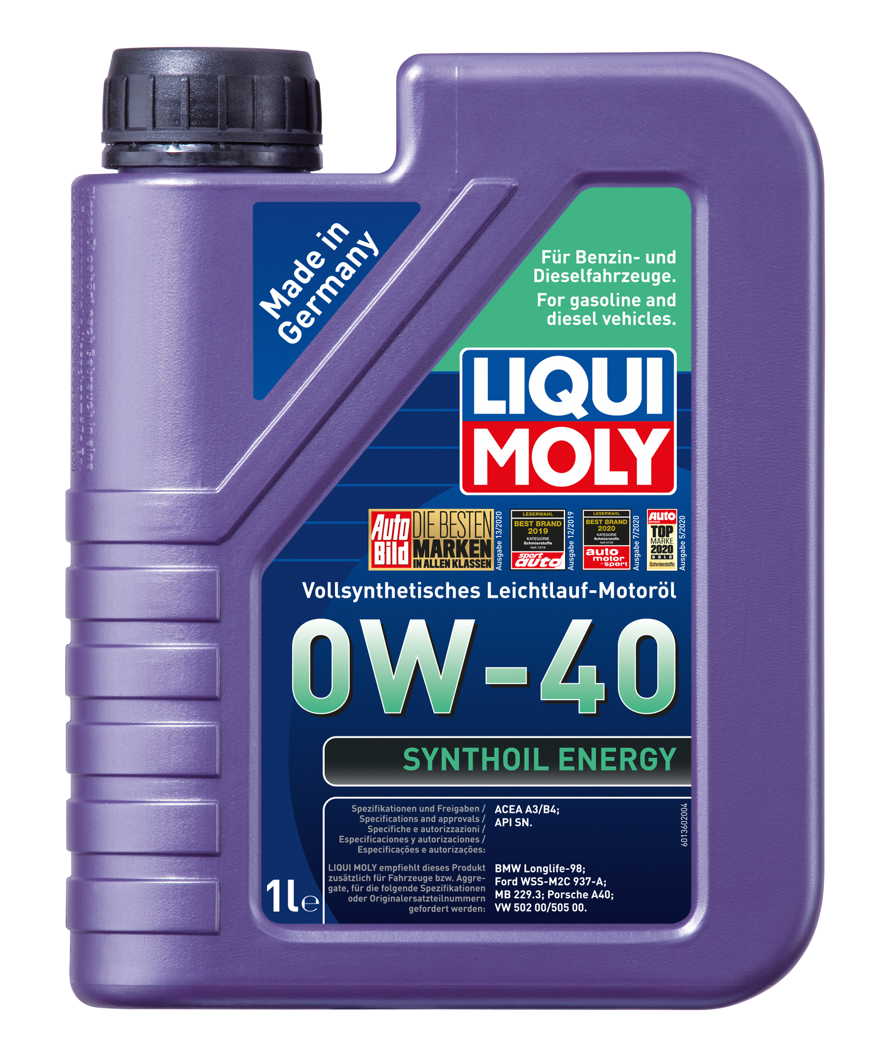 Liqui Moly Synthoil Energy 0W-40 Motoröl 1l