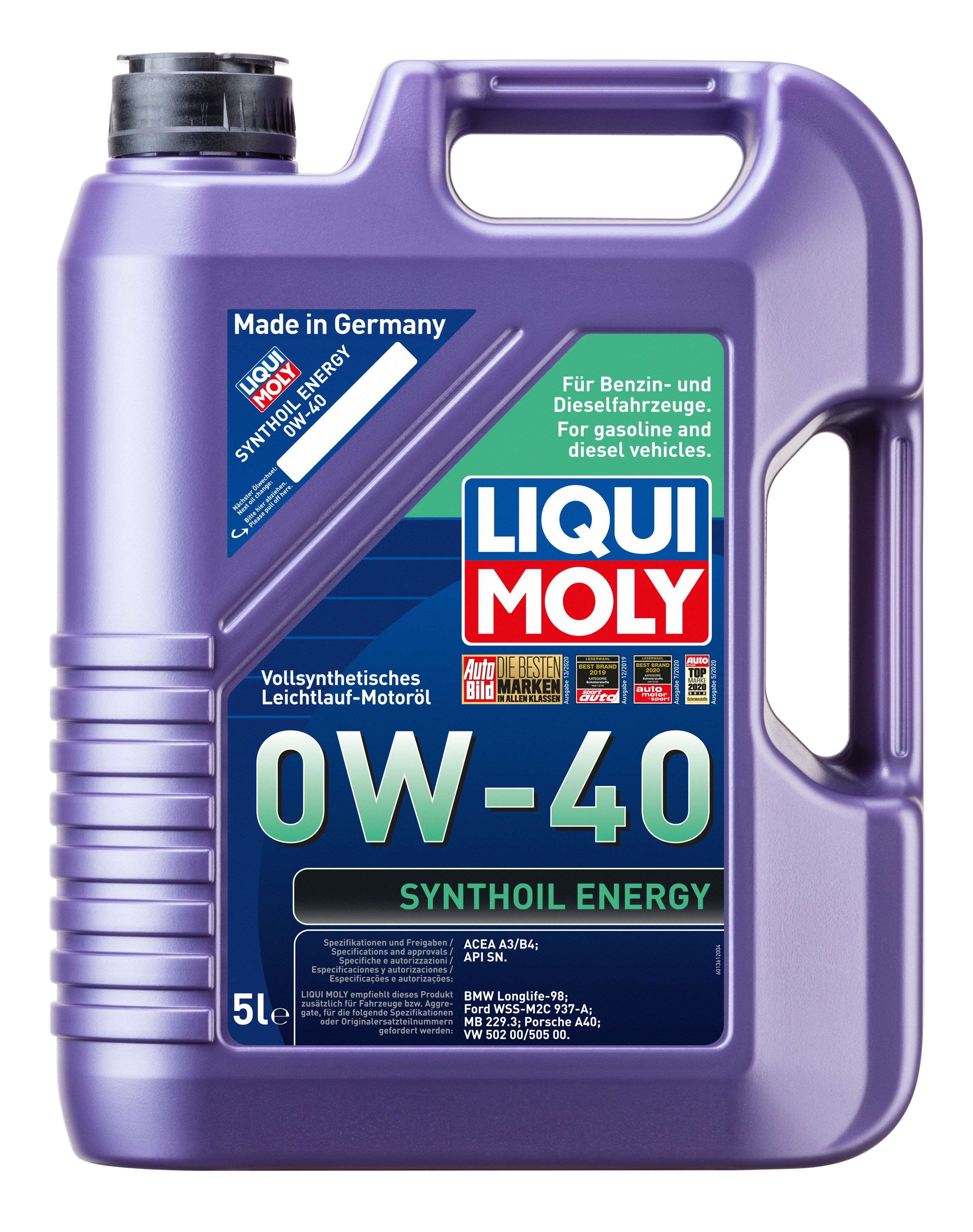 Liqui Moly Synthoil Energy 0W-40 Motoröl 5l