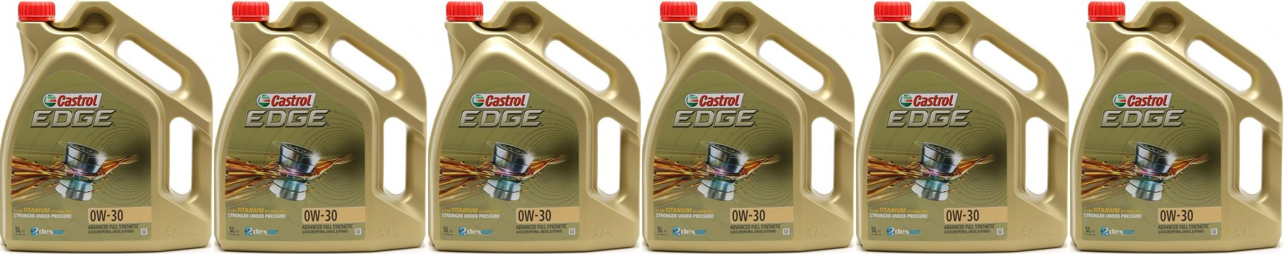 Castrol Edge 0W-30 Fluid Titanium (ex. FST) Motoröl 6x 5 = 30 Liter