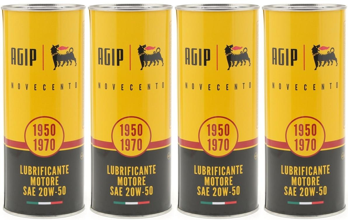 Eni AGIP Novecento 20W-50 (Ex i-Sint classic) 20W-50 Motoröl 4x 1l = 4 Liter
