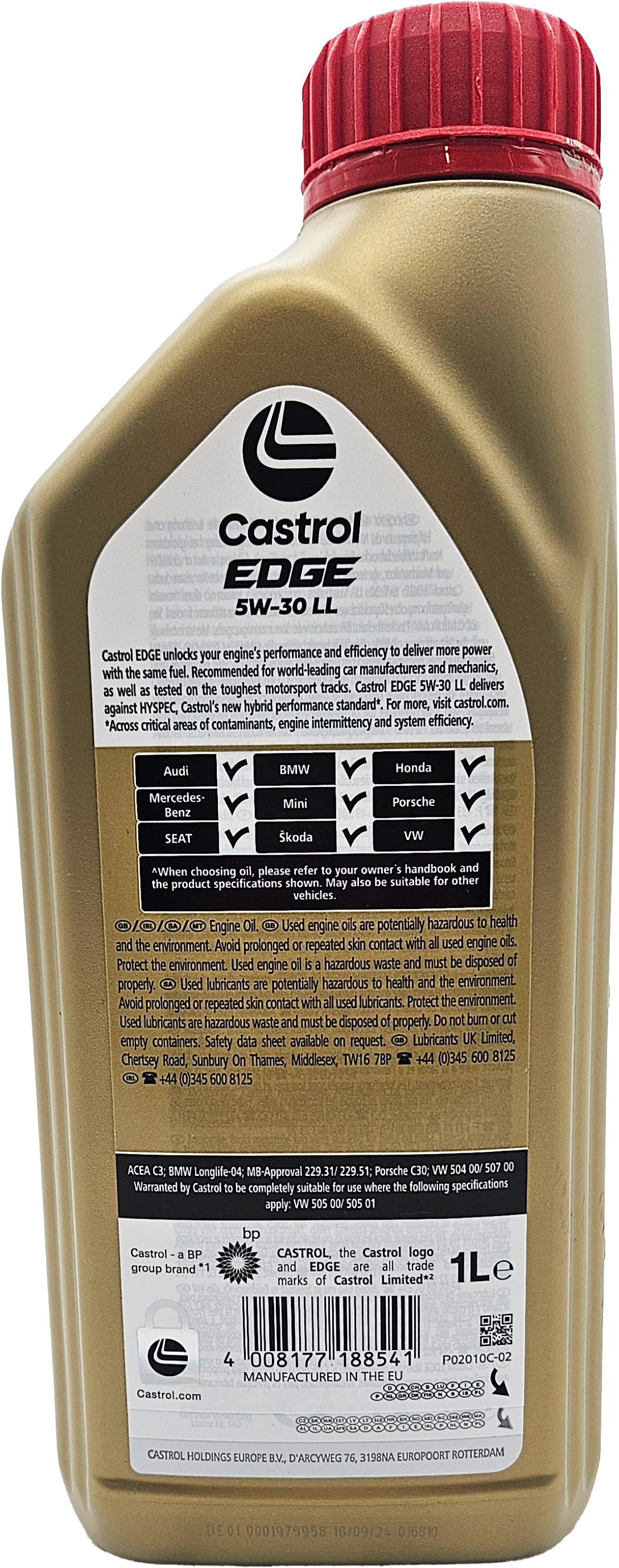 Castrol Edge 5W-30 LL Motoröl 1l Flasche