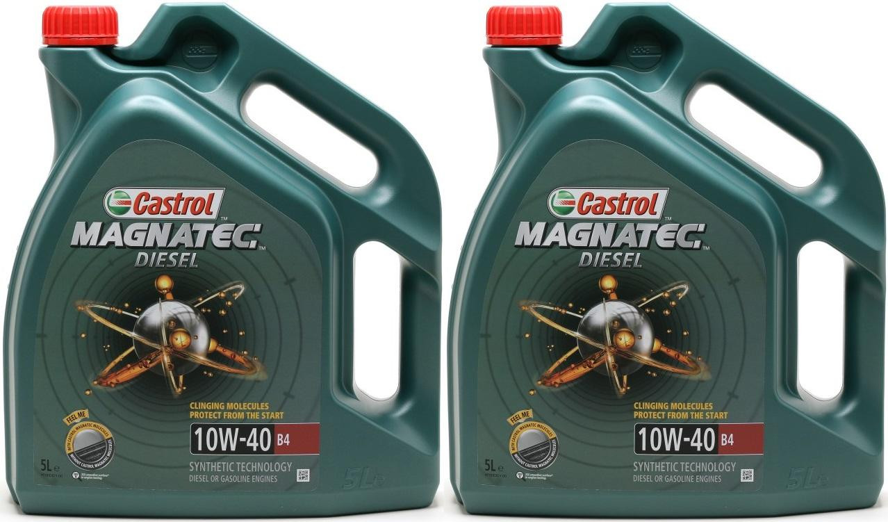 Castrol Magnatec 10W40 B4 Diesel Motoröl 2x 5 = 10 Liter SAE 10W40 Auto/PKW Motoröle (SAE