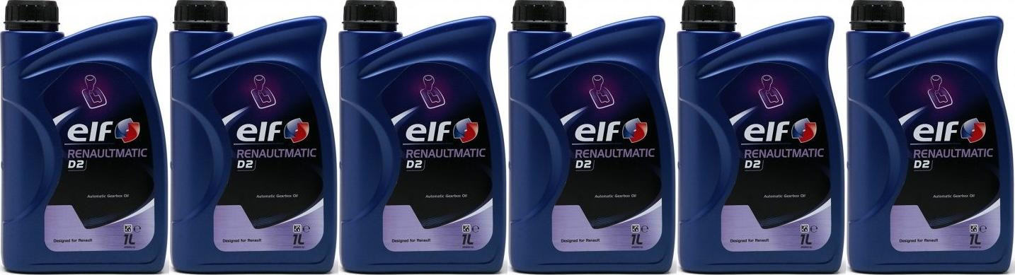 Elf Renaultmatic D2 Automatik 6x 1l = 6 Liter - ATF Automatiköle - Öle ...