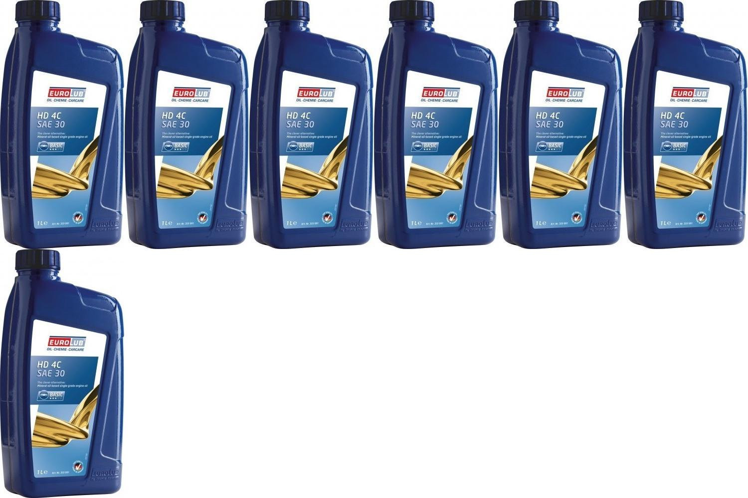 EUROLUB HD 4C SAE 30 Rasenmäheröl 7x 1l = 7 Liter