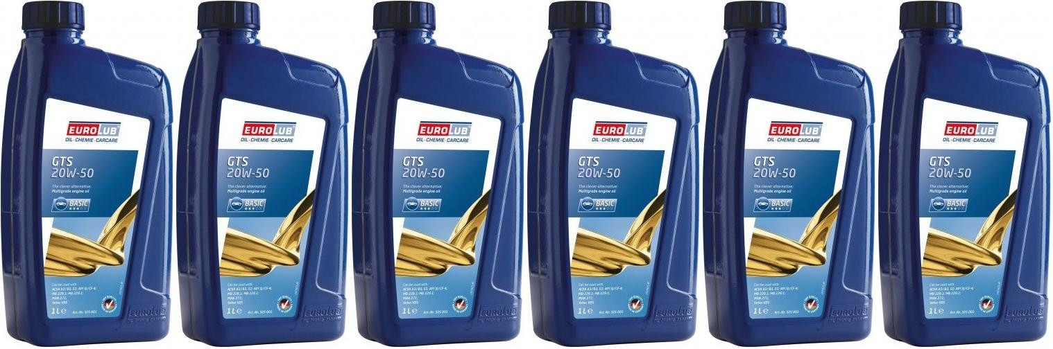 EUROLUB GTS SAE 20W-50 6x 1l = 6 Liter