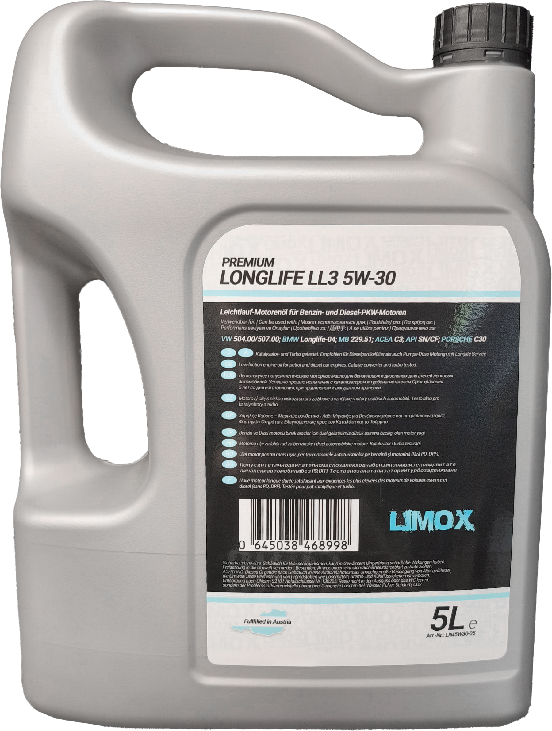 LIMOX Platinum Longlife LL3 5W-30 Motoröl 5Liter