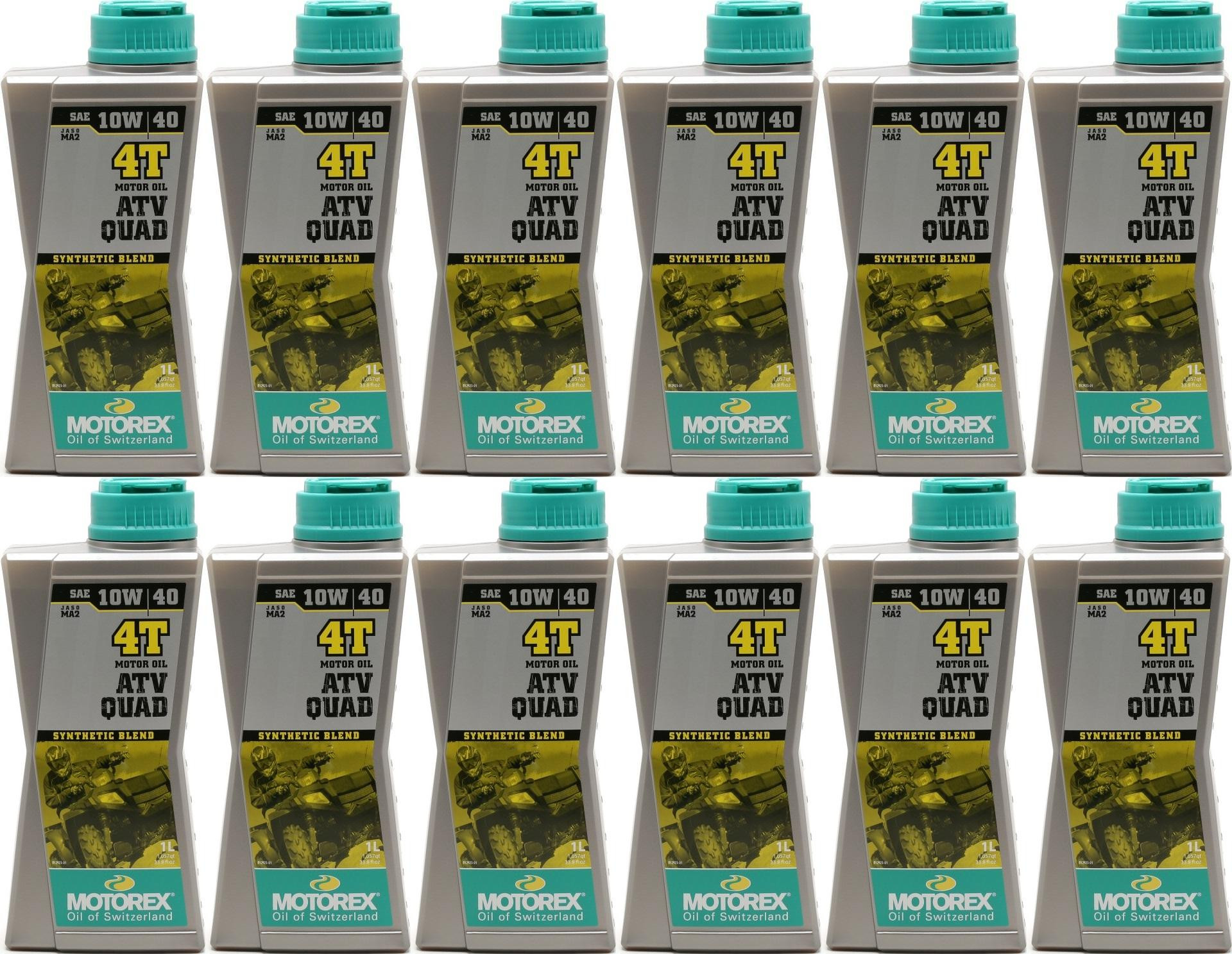 MOTOREX 4T ATV QUAD SAE 10W-40 Motorrad Motoröl 12x 1l = 12 Liter