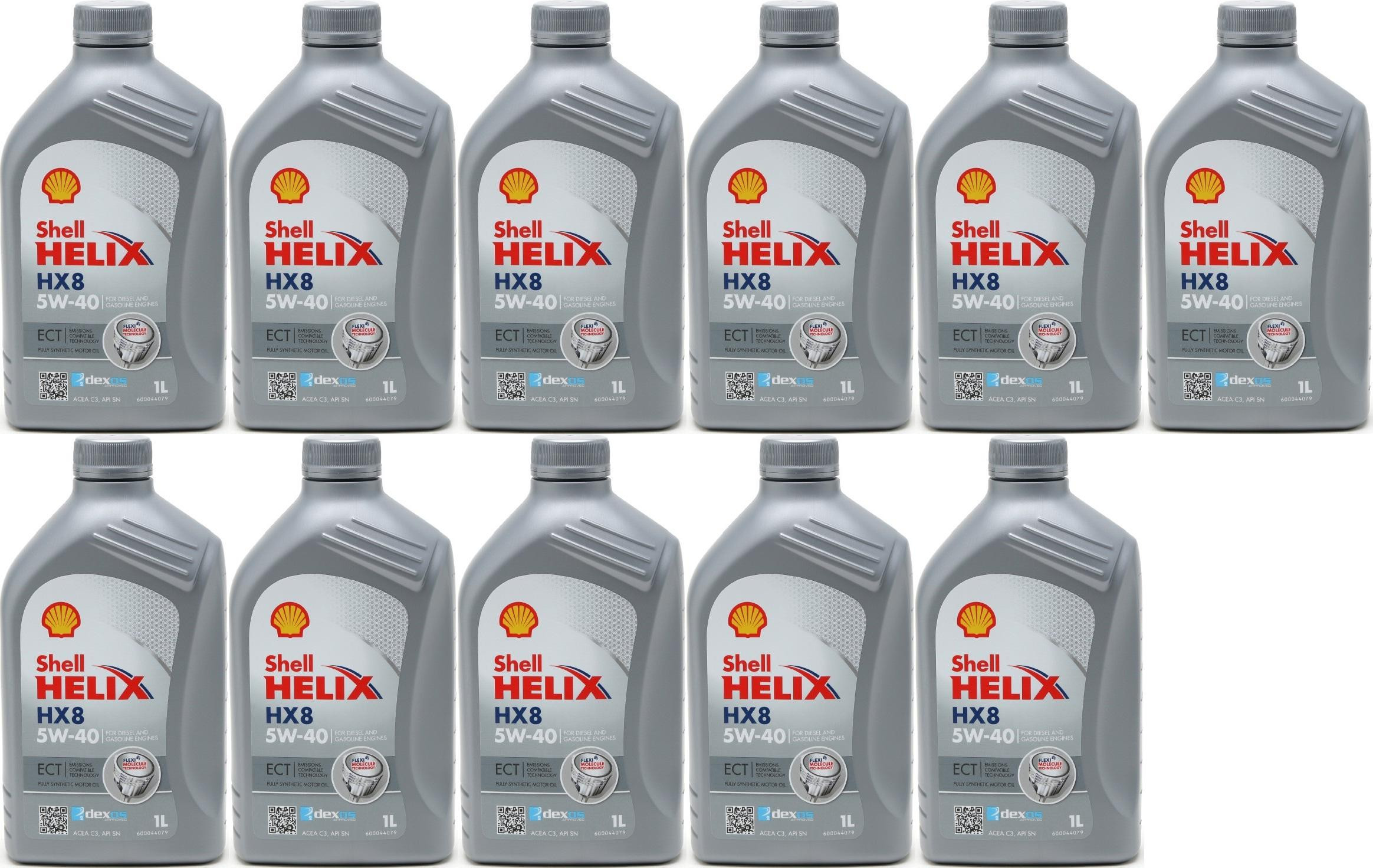 Shell Helix HX8 5W-40 Motoröl 11x 1l = 11 Liter
