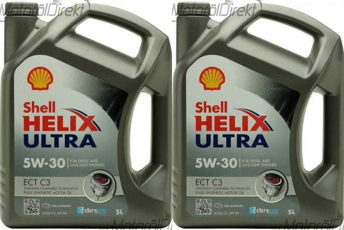 Shell Helix Ultra ECT C3 5W-30 PKW-Motoröl 2x 5 = 10 Liter