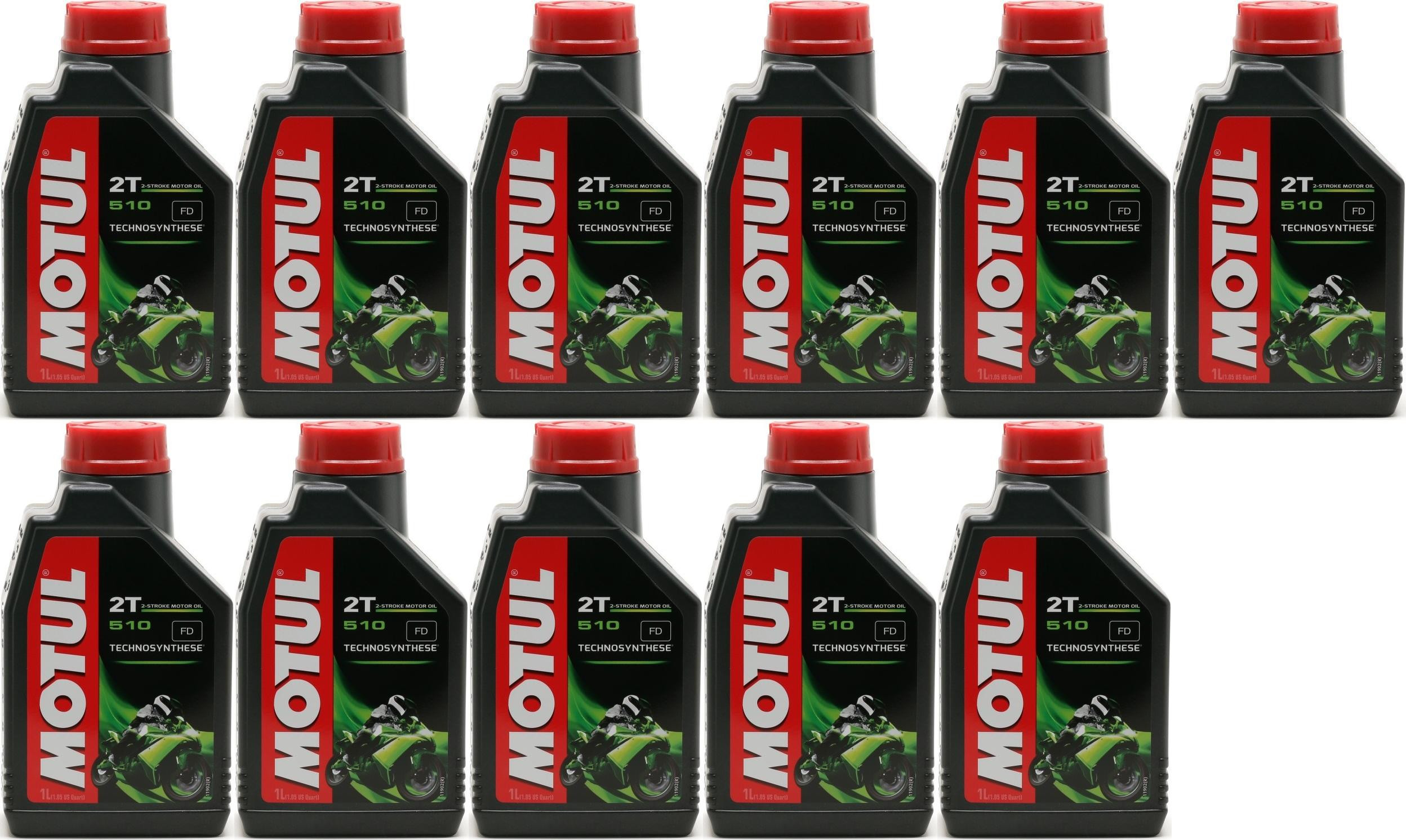 Motul 510 2T teilsynthetisches Motorrad Motoröl 11x 1l = 11 Liter