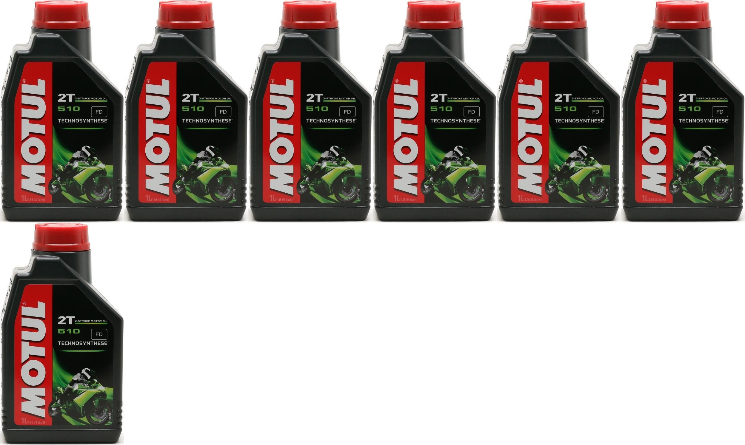 Motul 510 2T teilsynthetisches Motorrad Motoröl 7x 1l = 7 Liter