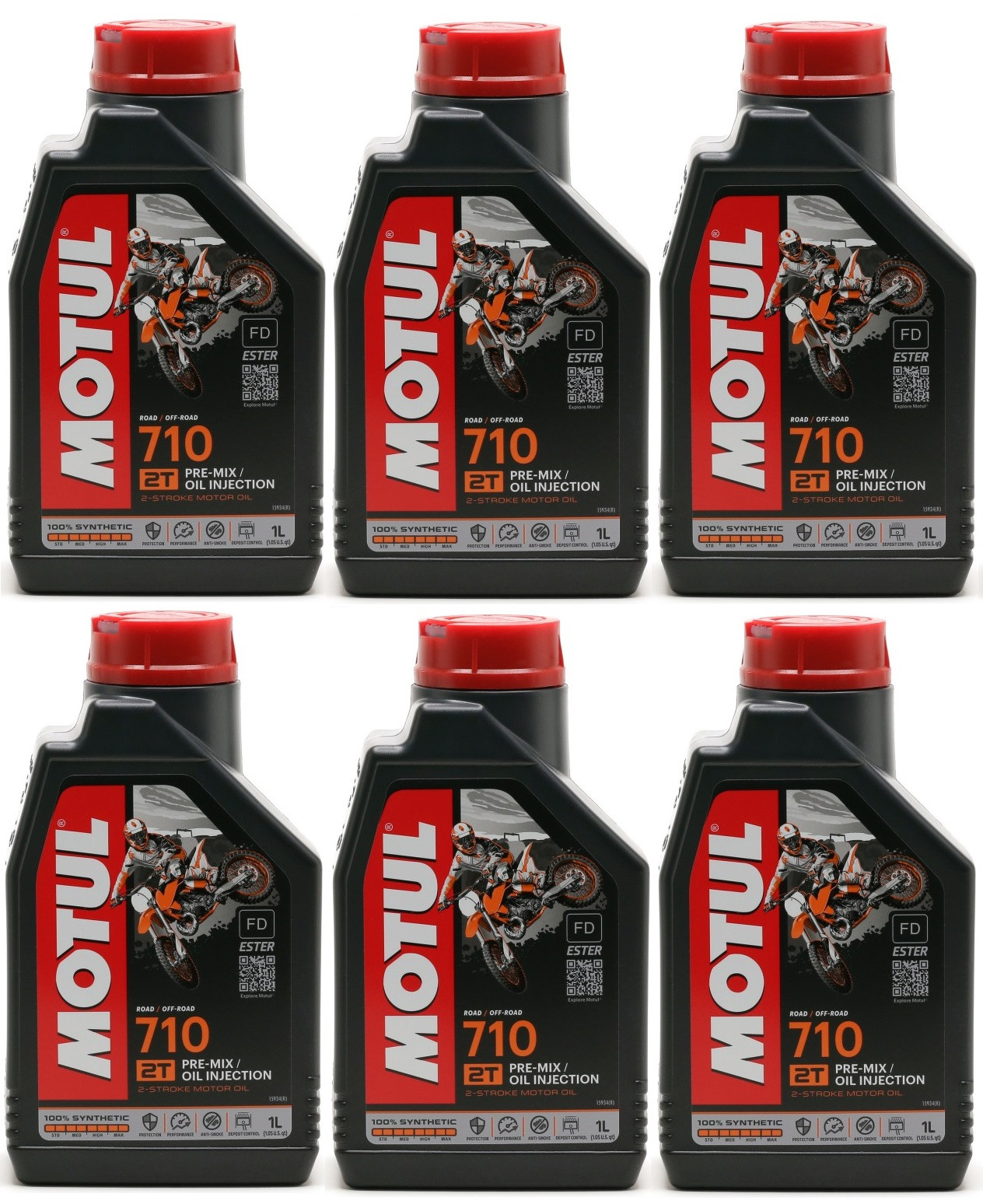 Motul 710 2T vollsynthetisches Motorrad Motoröl 6x 1l = 6 Liter