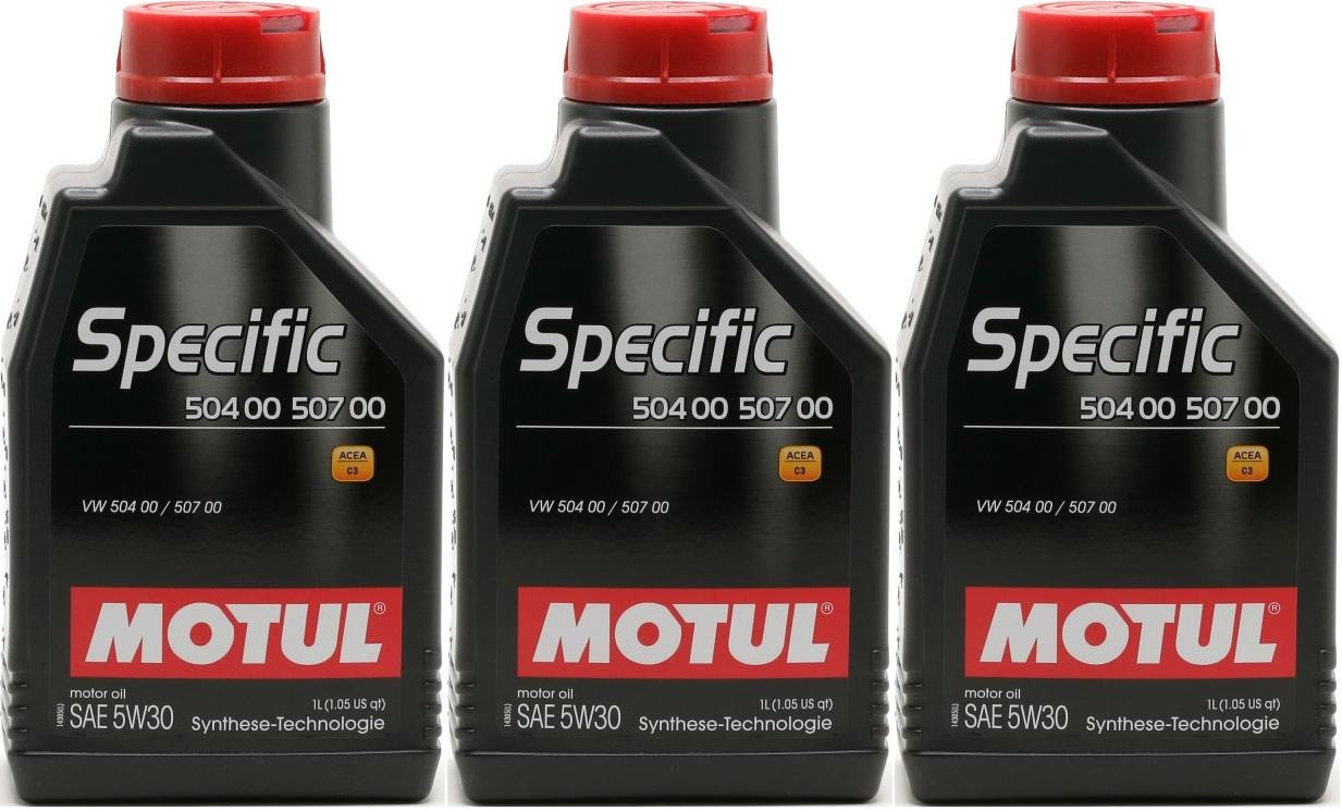 Motul Specific 5W-30 VW 504 00 - VW 507 00 Motoröl 3x 1l = 3 Liter ...