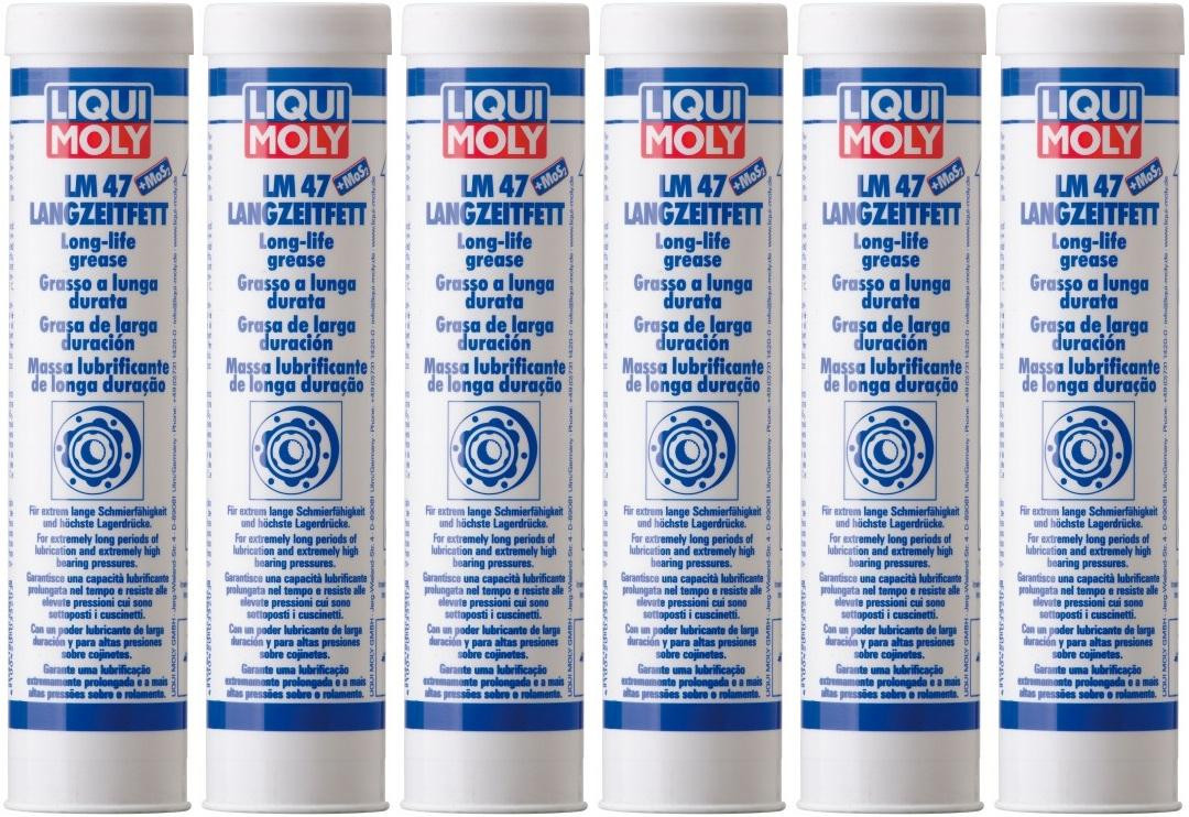 Lm47 Liqui Moly 3520 LM 47 Langzeitfett + MoS2 Fett Kartusche 6x 400 Gramm ...