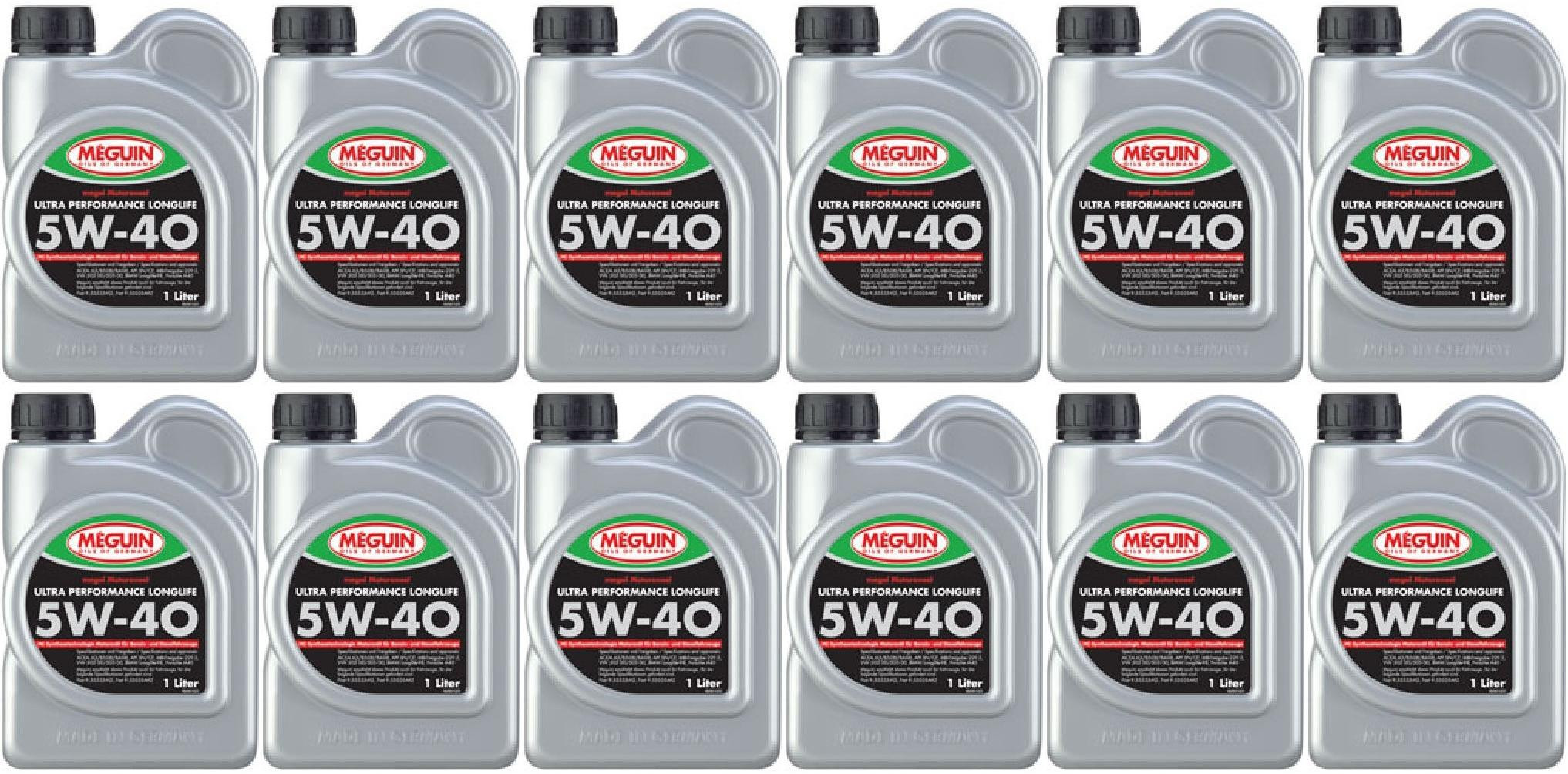 Meguin megol 4361 Motoröl Ultra Performance Longlife SAE 5W-40 12x 1l ...
