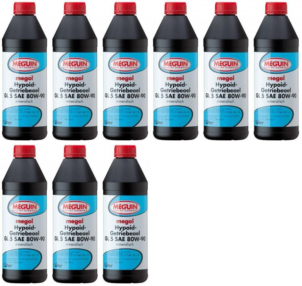 Meguin megol 4868 Hypoid-Getriebeoel GL5 SAE 80W-90 9x 1l = 9 Liter