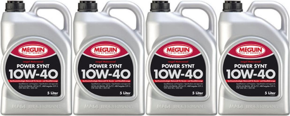 Meguin megol 4800 Diesel & Benziner Motoröl Power Synt SAE 10W-40 4x5 = 20 Liter