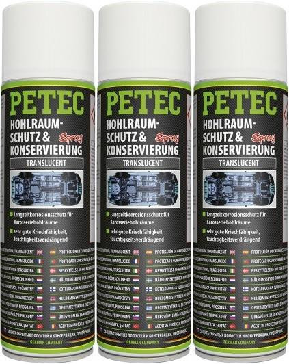 Petec Hohlraumschutz & Konservierung, Spray 3x 500ml