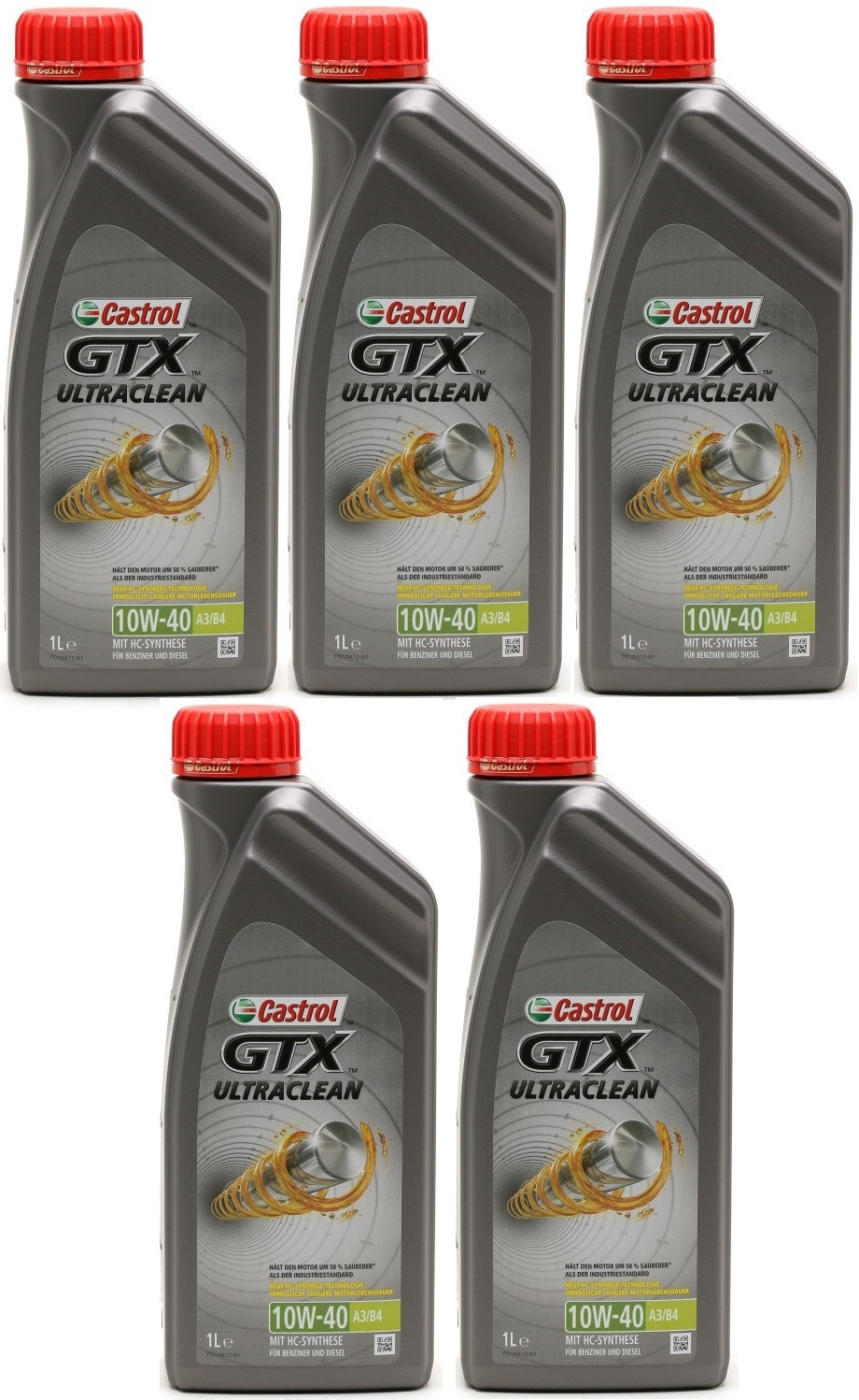Castrol GTX Ultraclean 10W-40 A3/B4 Diesel & Benziner Motoröl 5x 1l=5 ...