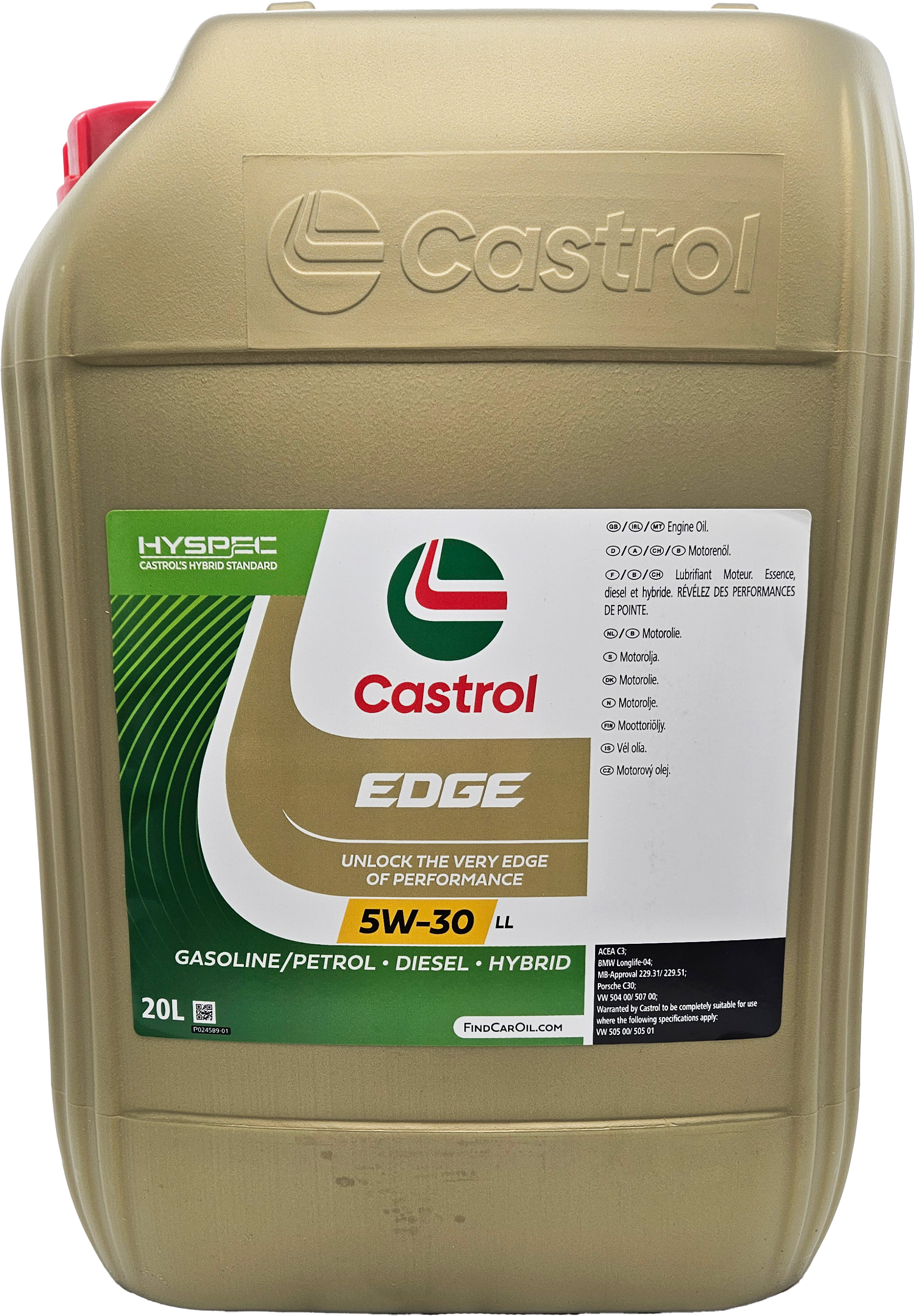Castrol Edge 5W-30 LL Motoröl 20l Kanister