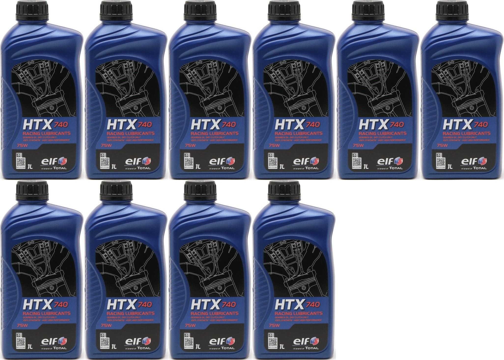 Elf HTX 740 Racing Getriebeöl 75W 2-Takt Motorrad Motoröl 10x 1l = 10 ...