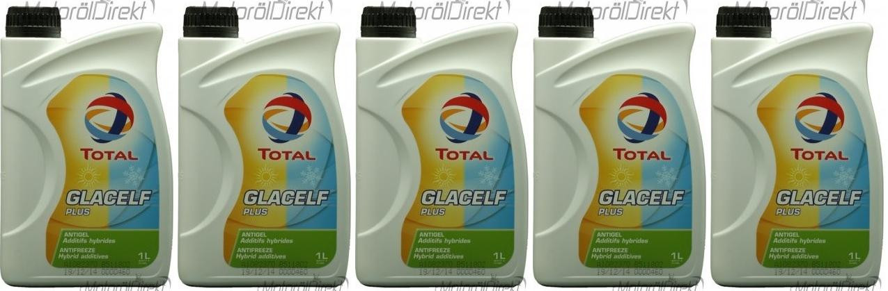 Total Glacelf Plus Kühlerfrostschutz Konzentrat 5x 1l = 5 Liter