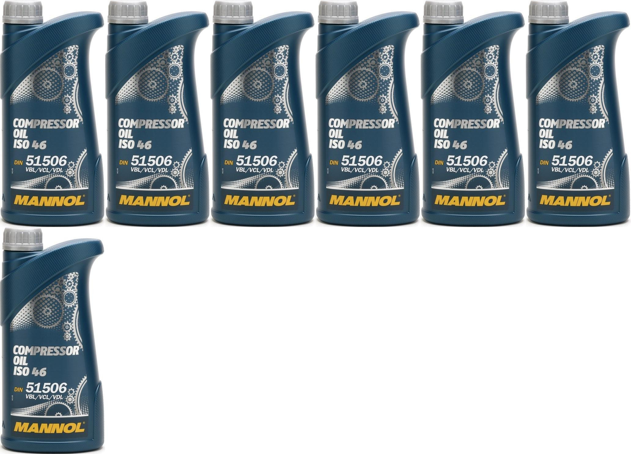 MANNOL Compressor Oil ISO 46 7x 1l = 7 Liter