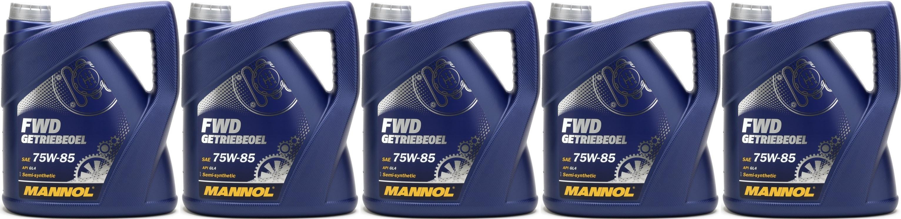 MANNOL FWD Getriebeöl 75W-85 API GL 4 5x 4l = 20 Liter - Achs-und ...