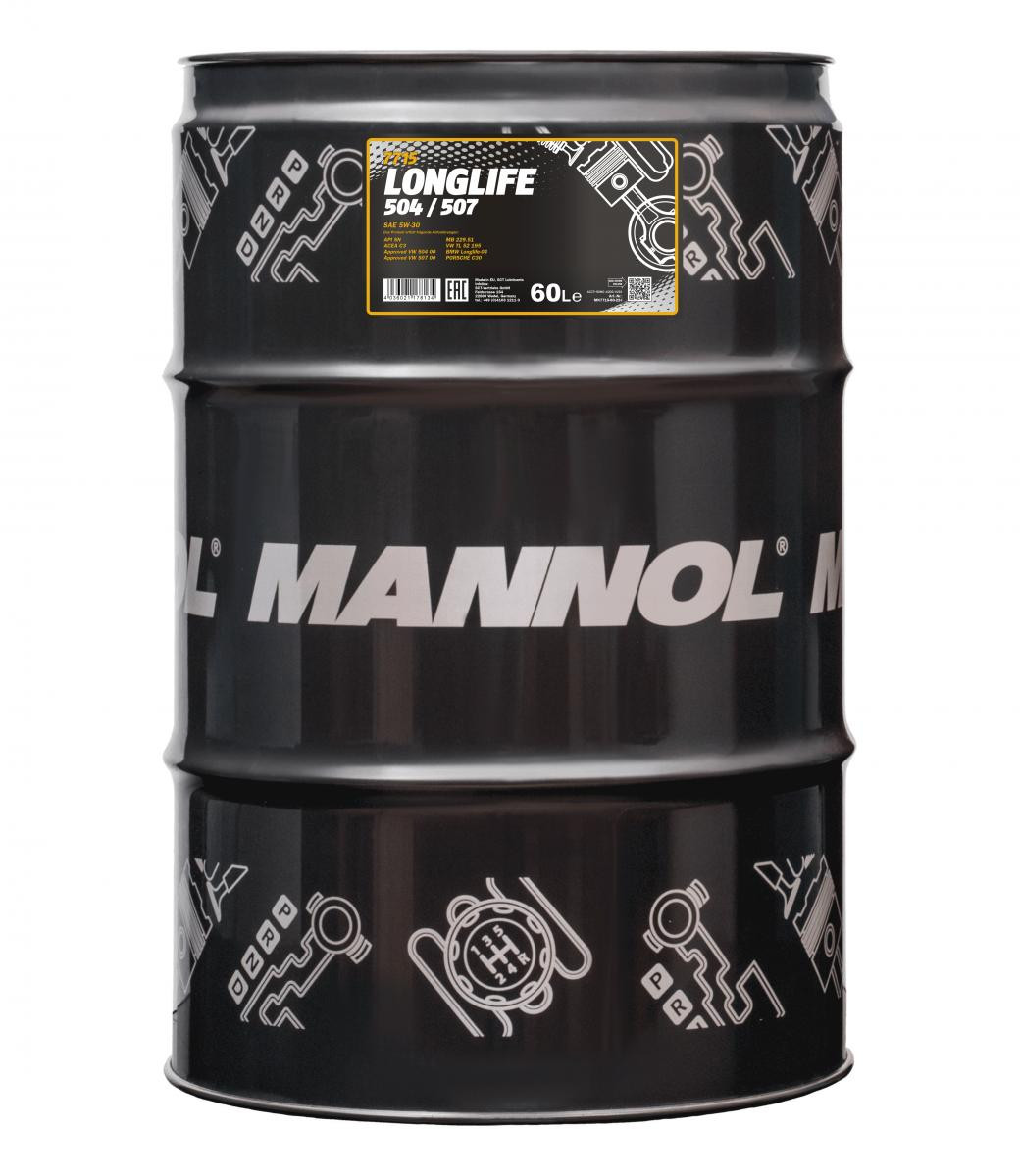 Mannol 7715 Longlife 504/507 5W-30 Motoröl 60l Fass