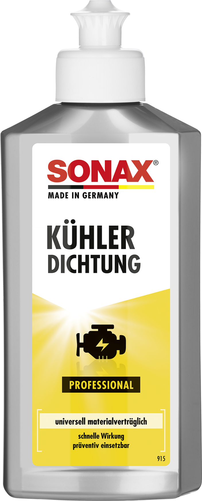 SONAX Kühler Dichtung 250 ml schnelle und zuverlässige Pannenhilfe für undichte Kühler und Schläuche | Art-Nr. 04421410