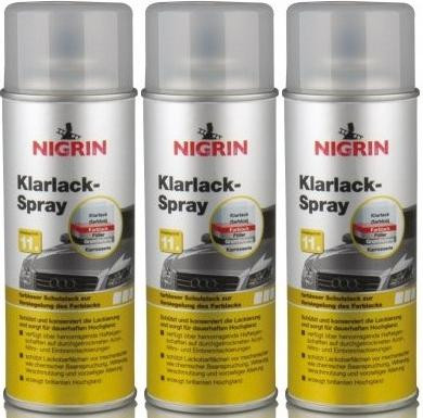 Nigrin Klarlack Spray 3x 400 Milliliter