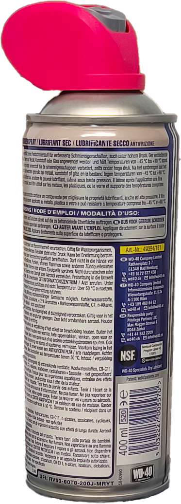 WD-40 SPECIALIST Smart Straw Reibungsreduzierendes Trockenschmierspray 400ml