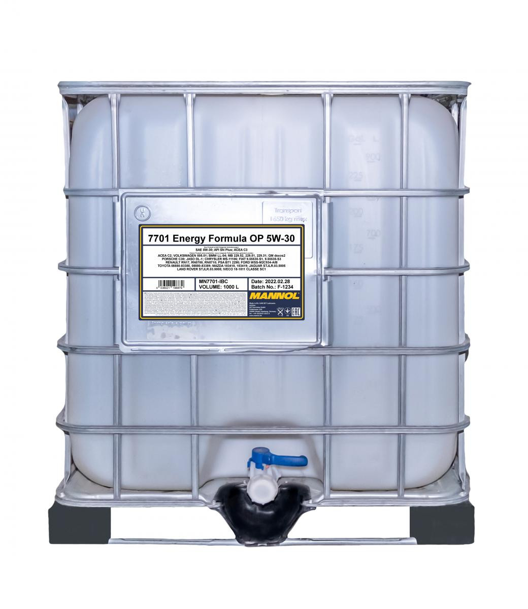 Mannol 7701 Energy Formula OP 5W-30 Motoröl 1000l IBC Container