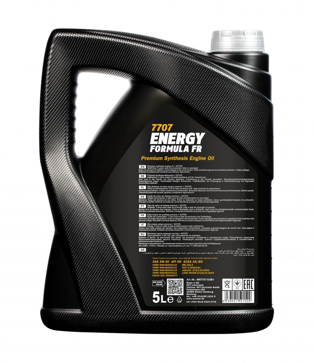 Mannol 7707 Energy Formula FR 5W-30 Motoröl 5l Kanister