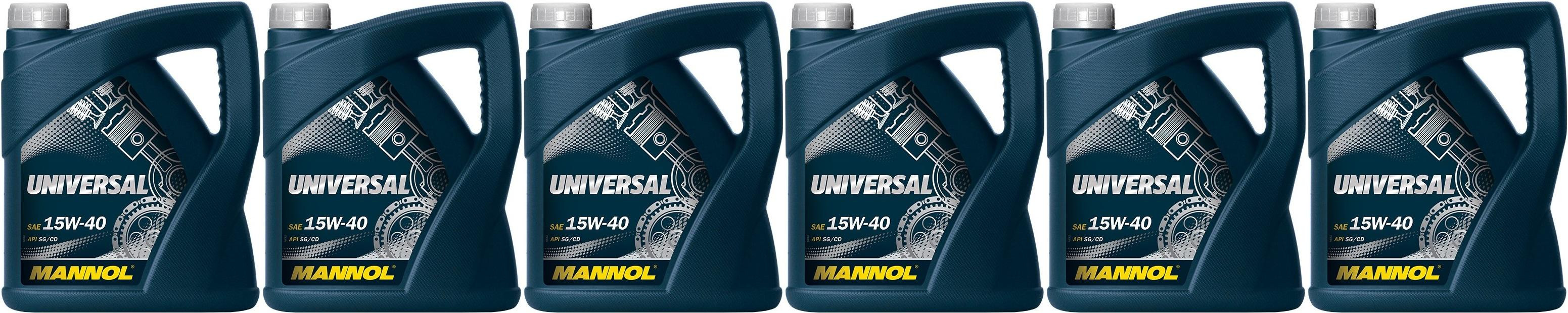 MANNOL 7405 UNIVERSAL SAE 15W-40 6x 4l = 24 Liter