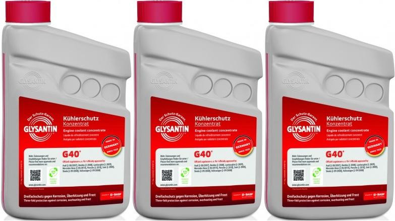 BASF Glysantin G40 Kühlerschutz Konzentrat 1 Liter 3x 1l = 3 Liter