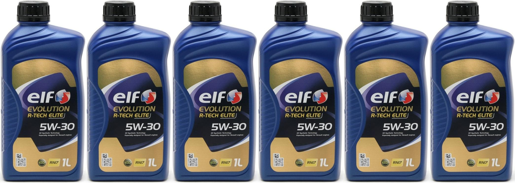 Elf Evolution R-Tech RN17 5W-30 Motoröl 6x 1l = 6 Liter